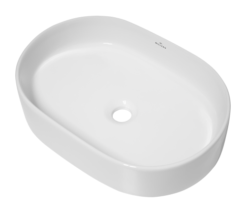 Раковина мебельная из сантехнического фарфора Milleau Nuage MU0055B-GW 50 MU0055B-GW 50х40 накладная цвет белый