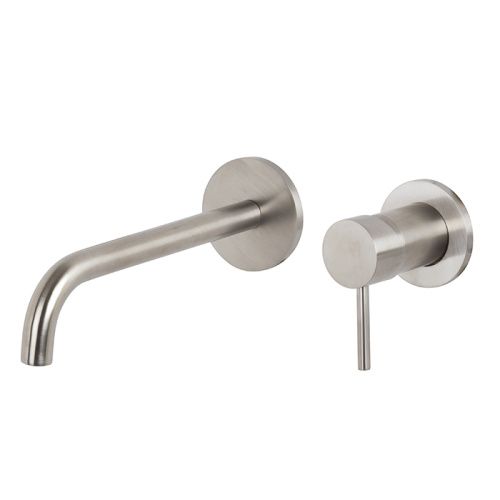 Смеситель для раковины Fima Carlo Frattini Spillo Steel F3081WLX9INOX встраиваемый в стену нержавеющая сталь