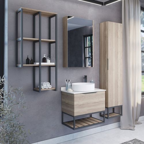 Зеркало-шкаф Comforty Порто 00-00009233CF 50х80 подвесной цвет бежевый