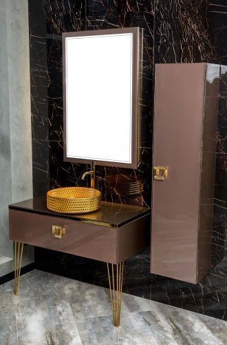 Столешница Armadi Art Lucido 853-100-PU 100х50 накладная цвет розовый