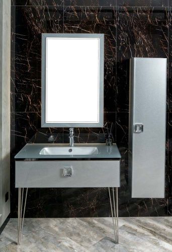 Консоль под раковину Armadi Art Lucido 770-100-SL 100х60 подвесная цвет серый