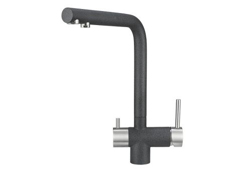 Смеситель для кухни Granula 2305, ГРАФИТ на мойку серый