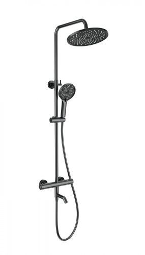 Душевая стойка Wonzon & Woghand Inn WW-B3065-T1-BGG настенная цвет серый с термостатом