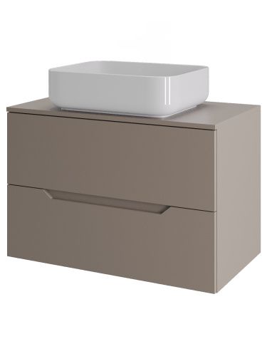 Тумба с раковиной Orange Line Li-70TuLMDF+B05-500W 70х50 подвесная цвет бежевый