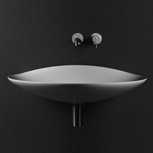 Раковина из искусственного камня Antonio Lupi Venere VENERE Bianco/cr 40 см подвесная цвет белый без отверстий под смеситель