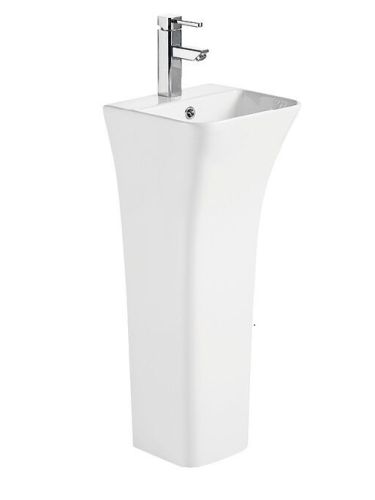 Раковина из сантехнического фаянса WeltWasser WW SK 10000013331 30 см напольная цвет белый 1 отверстие под смеситель