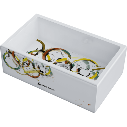 Кухонная мойка Omoikiri Mikura 76-Tokyo-3 4993174 75х45 цвет белый