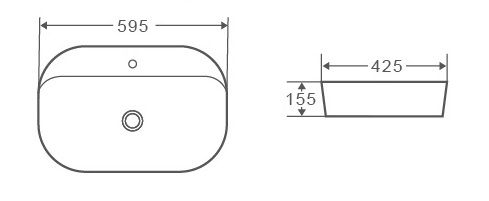 Раковина из сантехнического фаянса Grossman GR-3027 60х40 накладная цвет белый - фото 4