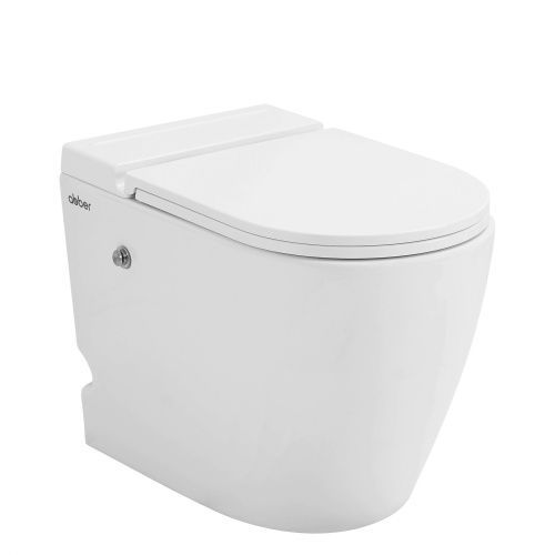 Унитаз приставной Abber Bequem AC1115P белый с сиденьем микролифт импульсный смыв