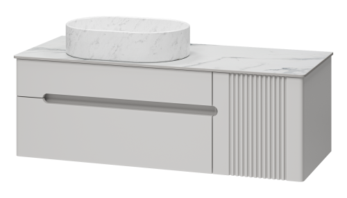 Тумба под раковину Brevita Pallisandro PAL-50120-501П2Я 120х50 подвесная цвет серый