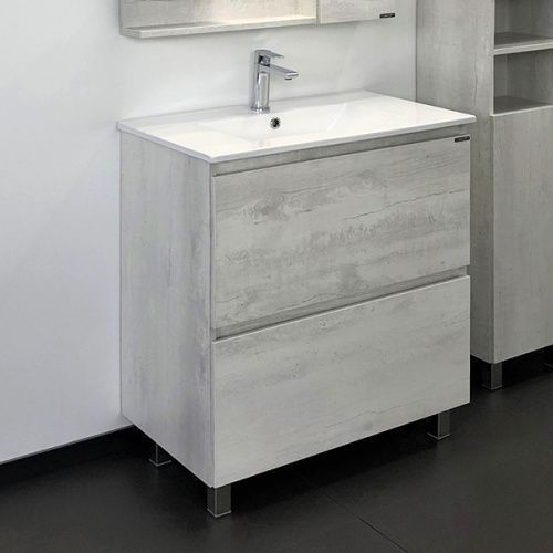 Тумба с раковиной Comforty Верона 00004137102CF 80х50 напольная цвет серый