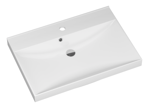 Раковина мебельная из искусственного камня Misty D4019 65 Р-Мис14065-4019Д 70х50 накладная цвет белый