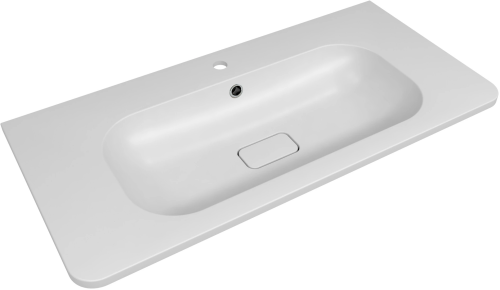 Раковина из искусственного камня Florentina Нева 1000 10.250.01000.001 100х50 накладная цвет белый 1 отверстие под смеситель