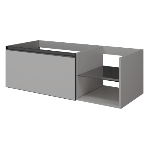 Тумба под раковину Armadi Art Quatro 790-M6-120-L-A 120х50 подвесная цвет серый
