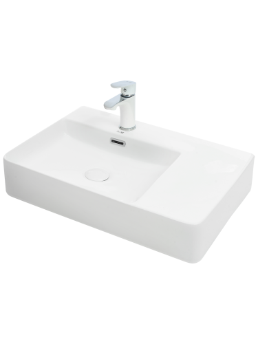 Раковина из сантехнического фаянса WeltWasser WW SK 10000004573 40 см накладная цвет белый 1 отверстие под смеситель