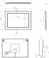 Зеркало с подсветкой La Fenice Cubo Grigio FNC-02-CUB-G-80-60 80х60 - фото 2