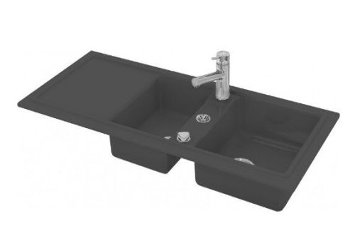 Раковина Duravit Cassia 7513110800 120х50 встраиваемая цвет черный 1 отверстие под смеситель