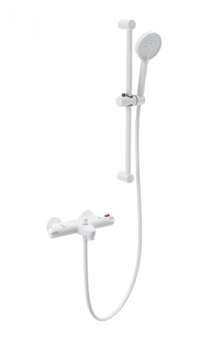 Смеситель для ванны Wonzon & Woghand WW-C2001-A-MW настенный белый с термостатом