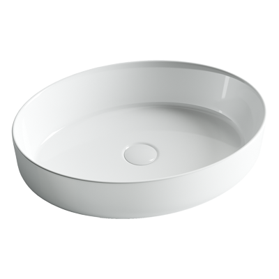 Раковина из сантехнического фарфора Ceramica Nova ELEMENT CN5002 60х40 накладная цвет белый без отверстий под смеситель