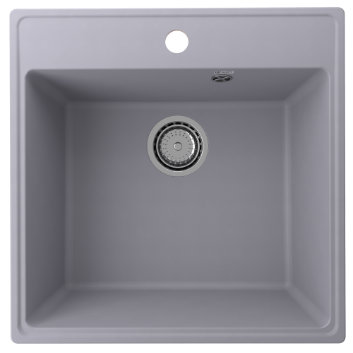 Кухонная мойка Ulgran Quartz Forte 505-05 50х50 цвет серый поверхность матовая