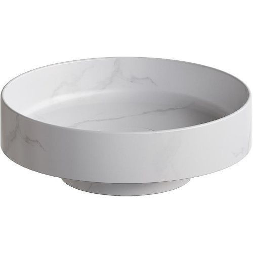 Раковина из искусственного камня Boheme Corian 801-CLCT 40х40 накладная цвет белый