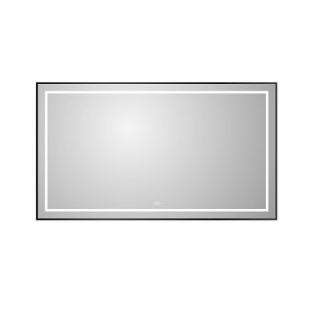 Зеркало с подсветкой BelBagno Kraft SPC-KRAFT-1400-800-LED-TCH-WARM-NERO 140х80 подвесное