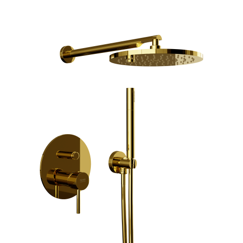 Душевая система Remer X Style X09S02ODO встраиваемая в стену цвет золото