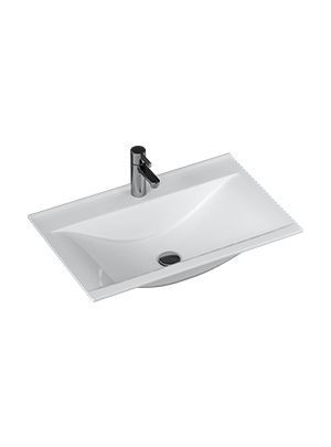 Раковина из искусственного камня Velvex PULSUS rkPUL.70-81 70х40 накладная цвет белый 1 отверстие под смеситель