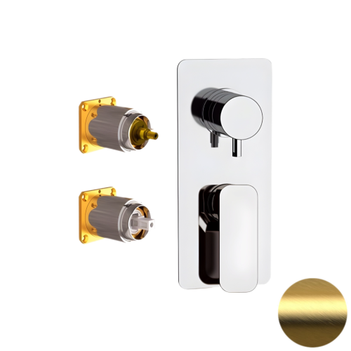 Смеситель для душа Daniel Tiara TA612D2KBDP встраиваемый в стену золото