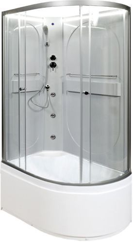 Душевая кабина AvaCan L620LNLED+GM 120х80 асимметричная без крыши ориентация левая