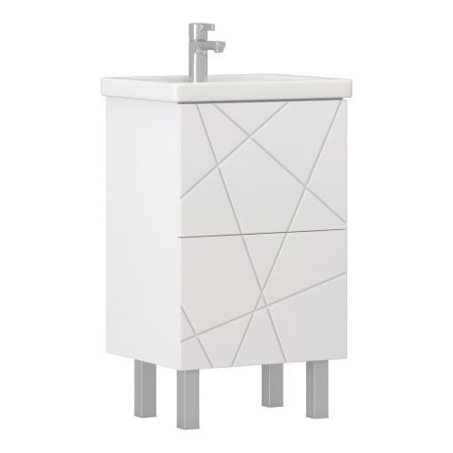 Тумба под раковину Vigo Geometry tn.bsf.GEO.FOS.50.2Y 50х40 напольная цвет белый