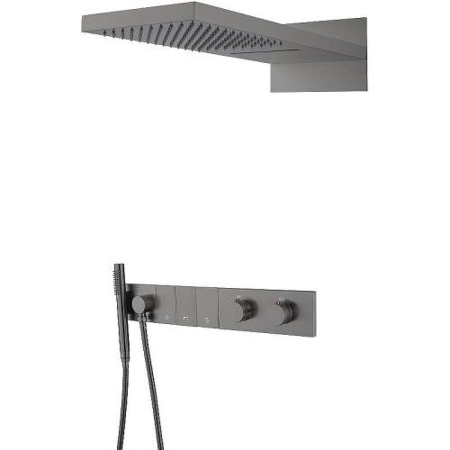 Душевая система Boheme Zodiac 133-GM встраиваемая в стену цвет серый с термостатом