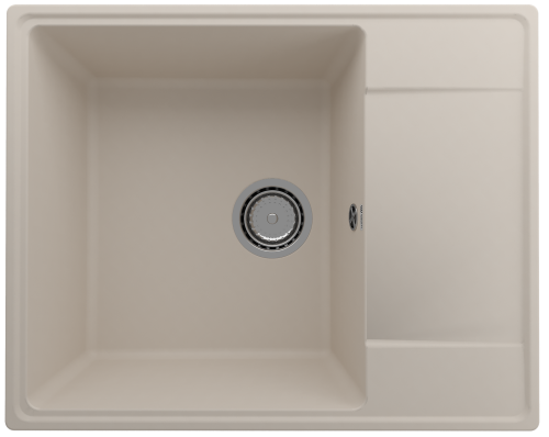 Кухонная мойка Ulgran Quartz Prima 605-02 60х50 цвет бежевый поверхность матовая