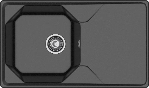 Кухонная мойка Granfest Unique U-840L черный 85х50 цвет черный поверхность матовая