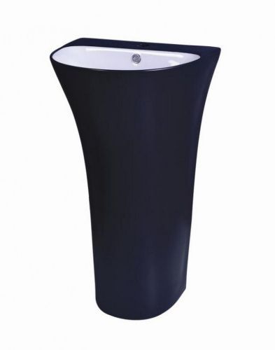 Раковина из сантехнического фаянса CeramaLux G307G 50х40 напольная цвет черный без отверстий под смеситель