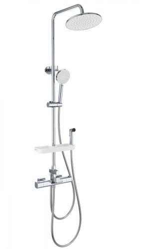 Душевая стойка Wonzon & Woghand WW-C3017-A-CR настенная цвет хром с термостатом