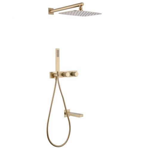 Душевая система Abber AF8717G встраиваемая в стену цвет золото