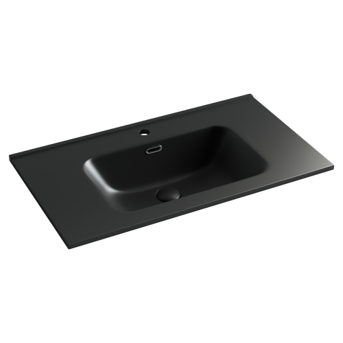 Раковина из сантехнического фарфора Ceramica Nova ELEMENT CN7005MB 80х50 накладная цвет черный