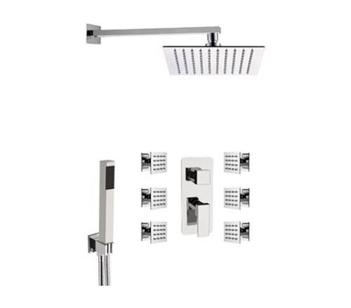 Душевая система Remer Absolute AU93S02UFS20 встраиваемая в стену цвет хром