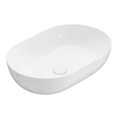 Раковина из сантехнического фарфора Globo T-EDGE B6O60BO 60х40 накладная цвет белый без отверстий под смеситель