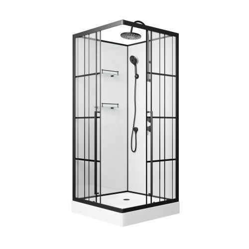 Душевая кабина Niagara Standart ST90/15QR/KL/BKT 90х90 квадратная без крыши ориентация правая