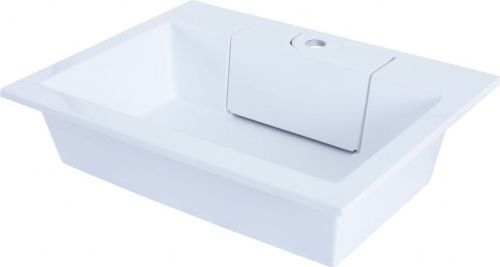 Раковина из искусственного камня Aquanet Фортуна 00181907 60х50 полувстраиваемая цвет белый 1 отверстие под смеситель