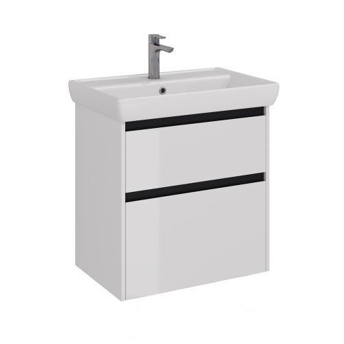 Тумба под раковину LeMark Combi LM03C70T-black 60х40 напольная цвет белый