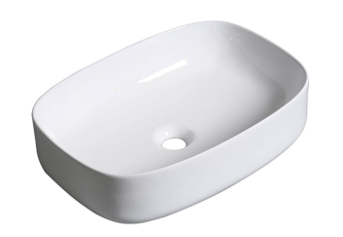 Раковина из сантехнического фарфора Milleau MIEL MU0045A-GW 50х40 накладная цвет белый без отверстий под смеситель