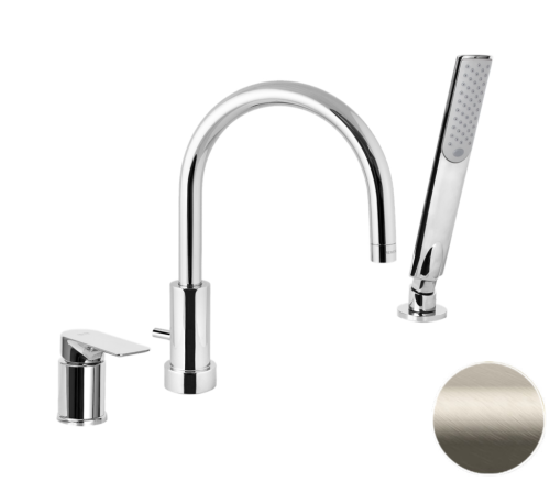 Смеситель Remer Infinity I07XV на борт ванны нержавеющая сталь