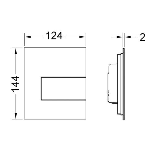 Клавиша смыва механическая Tece TECEsquare 9242811 цвет хром - фото 2