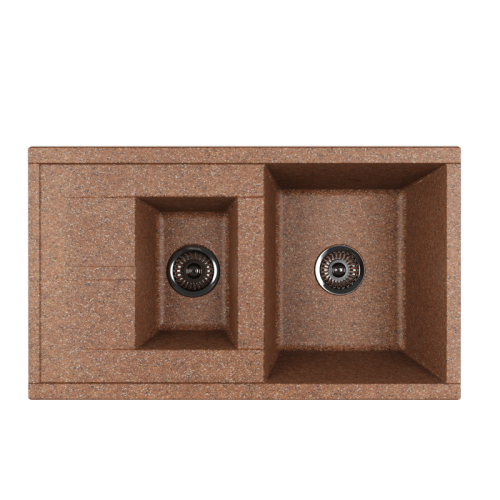Кухонная мойка Aquaton Делия 1A716232DE270 85х50 цвет коричневый поверхность матовая