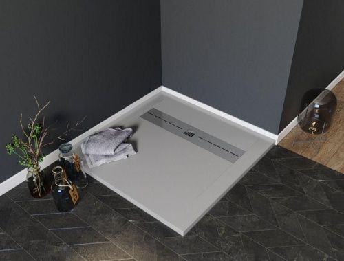 Душевой поддон из искусственного камня Aquanet Delight 00258882 90х90 серый без каркаса