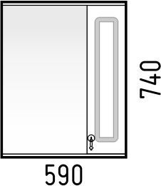 Зеркало-шкаф Corozo Элегия ретро SD-00000006 60х70 подвесной цвет белый - фото 2