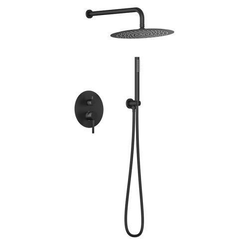 Душевая система Knotlor SS-26/BL встраиваемая в стену цвет черный